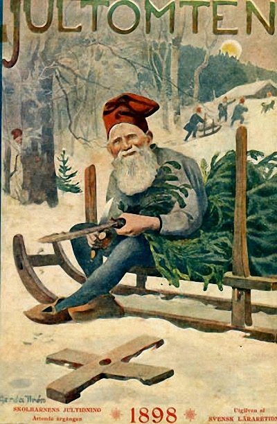 Jultomten Swedish Santa Clause Artwork